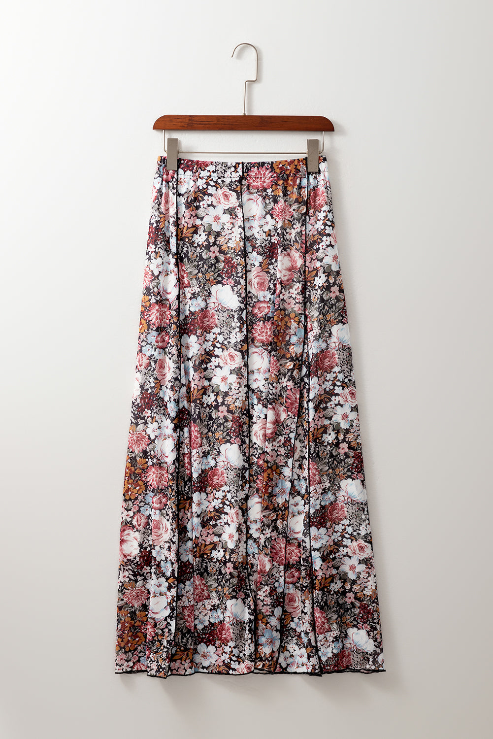 Brown Floral Print High Waist Maxi Skirt by Dear-Lover Dropshipping