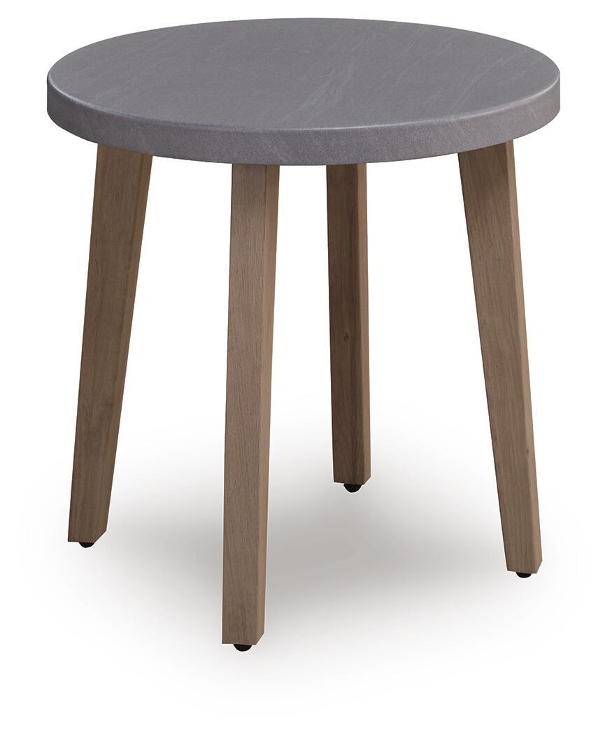 Harmony Headlands - Round End Table - Natural / Gray by Unique Piece Furniture