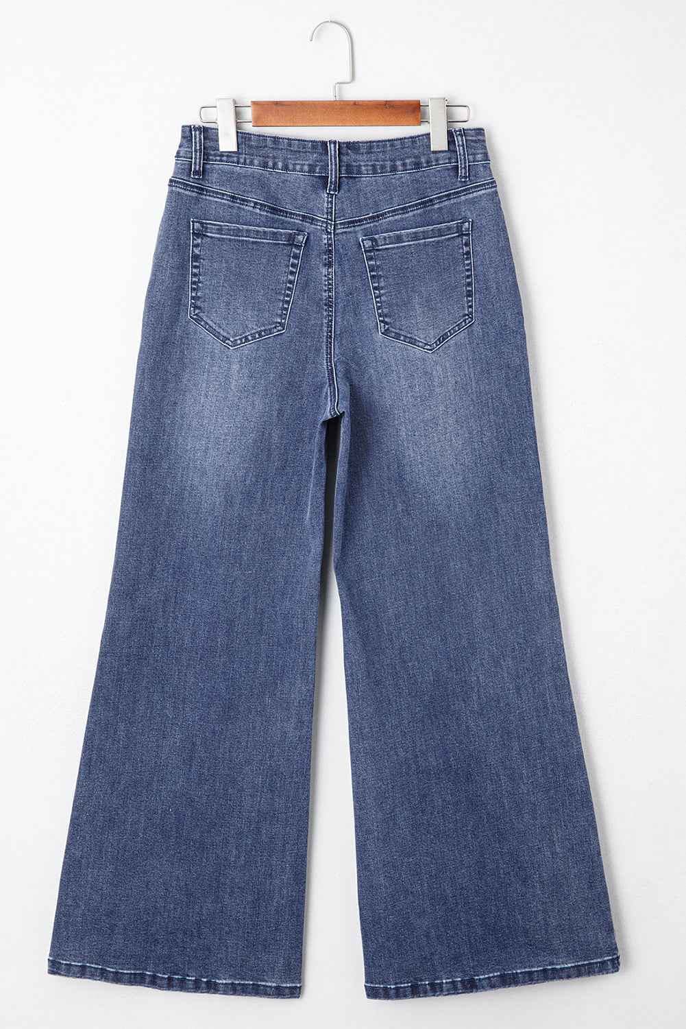 Dirty blue High Waist Button Zip Fly Bell Bottom Jeans by Wild and Free Boutique
