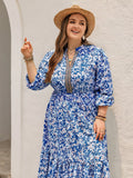 Plus Size Floral Print Bohemian Maxi Dress by Simply Love