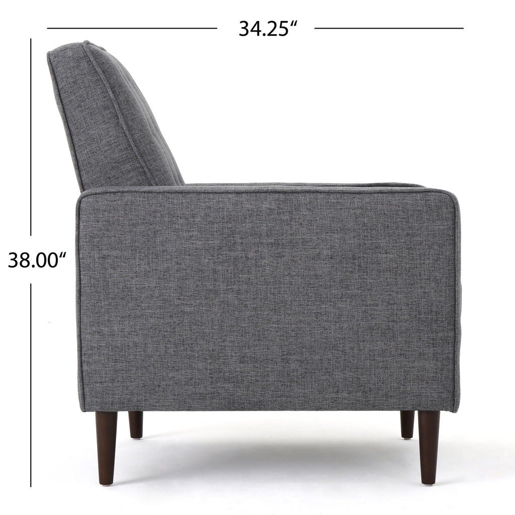 Mid-Century Modern Recliner With Button Tufted Waffle Stitch by Unique Piece Furniture