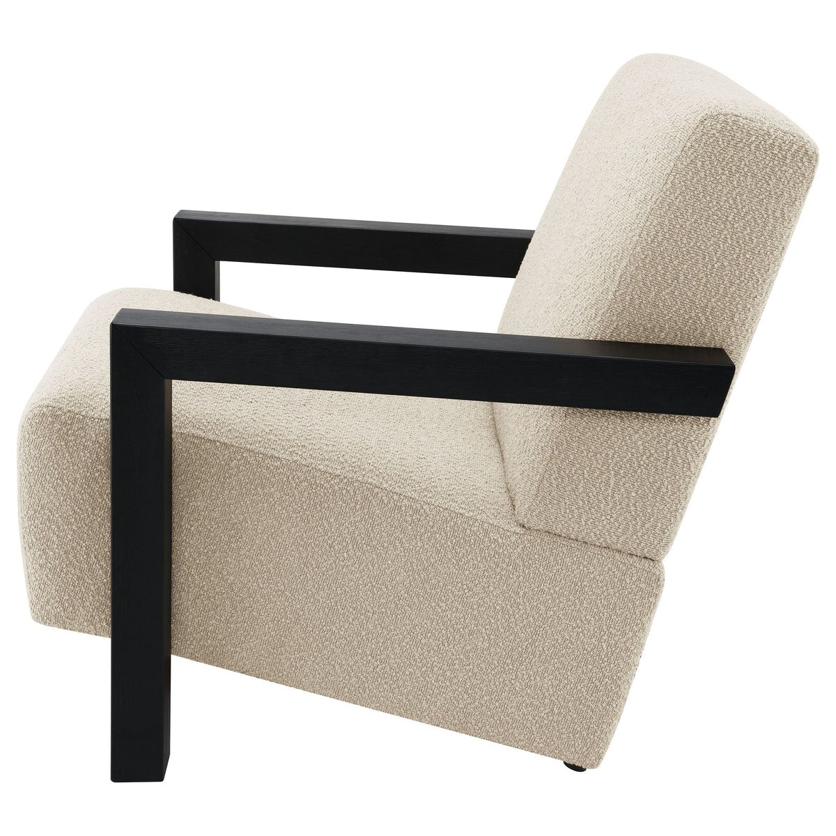 Fitzroy Boucle Upholstered Accent Arm Chair Latte by Unique Piece Furniture