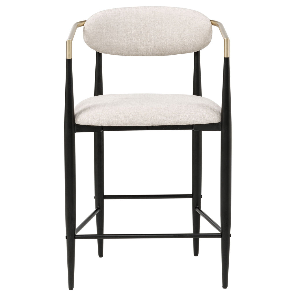 Tina Fabric Upholstered Counter Chair Beige (Set of 2) by Unique Piece Furniture