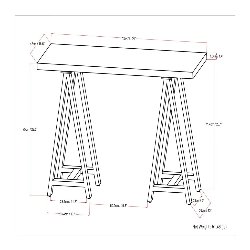 Sawhorse - Handcrafted Solid Table by Unique Piece Furniture