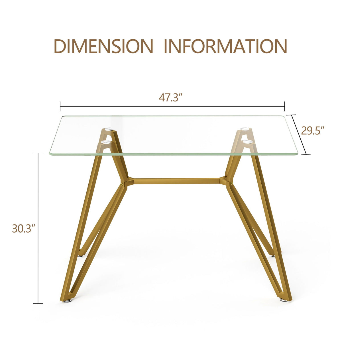 Modern Glass Dining Table With Metal Legs by Unique Piece Furniture