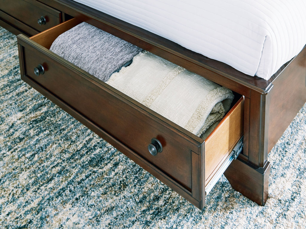 Trellington - King Sleigh Storage Bed - Brown by Unique Piece Furniture