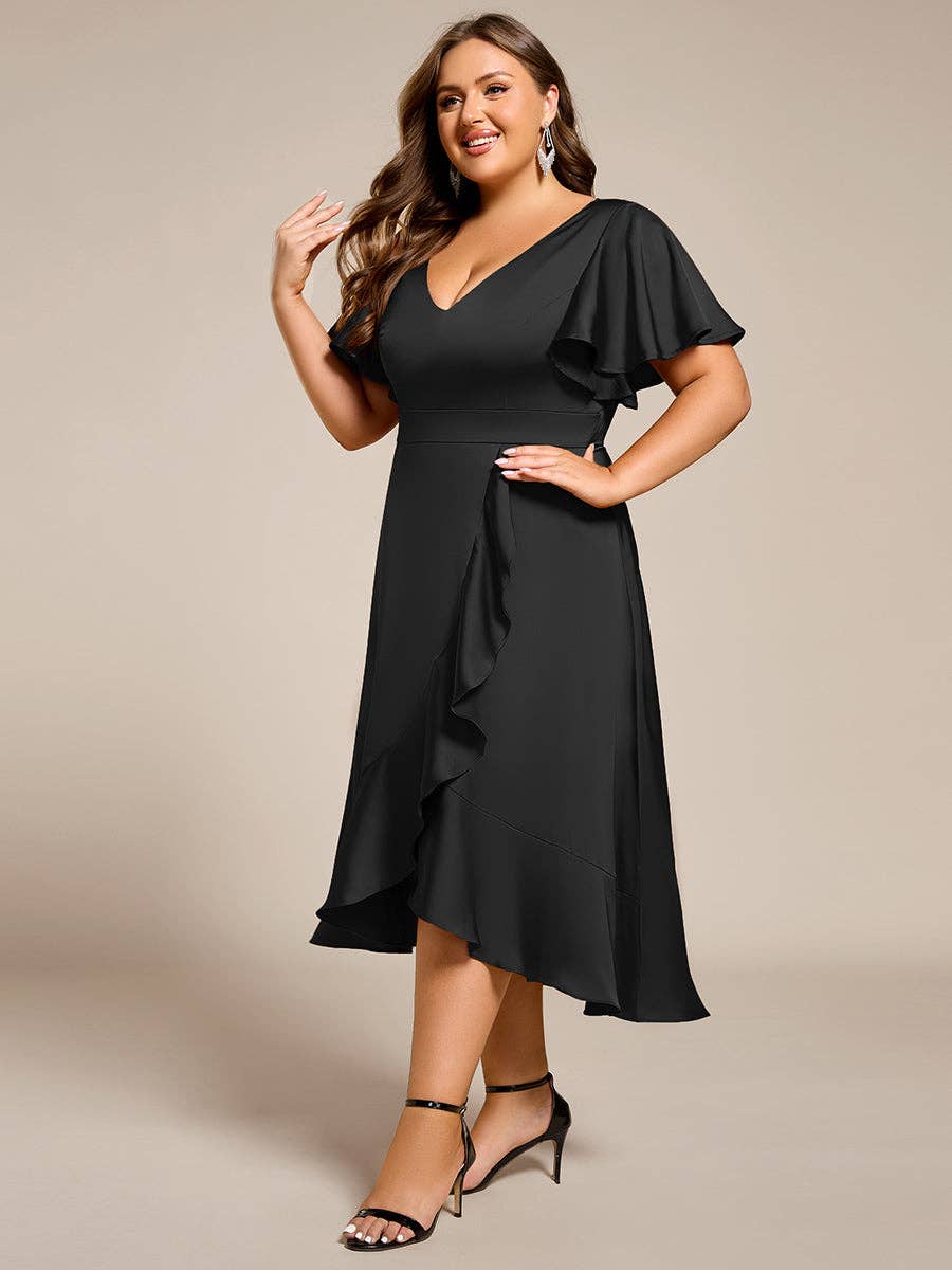 Elegant Satin Midi Dress by SLATE Boutique & Gifts