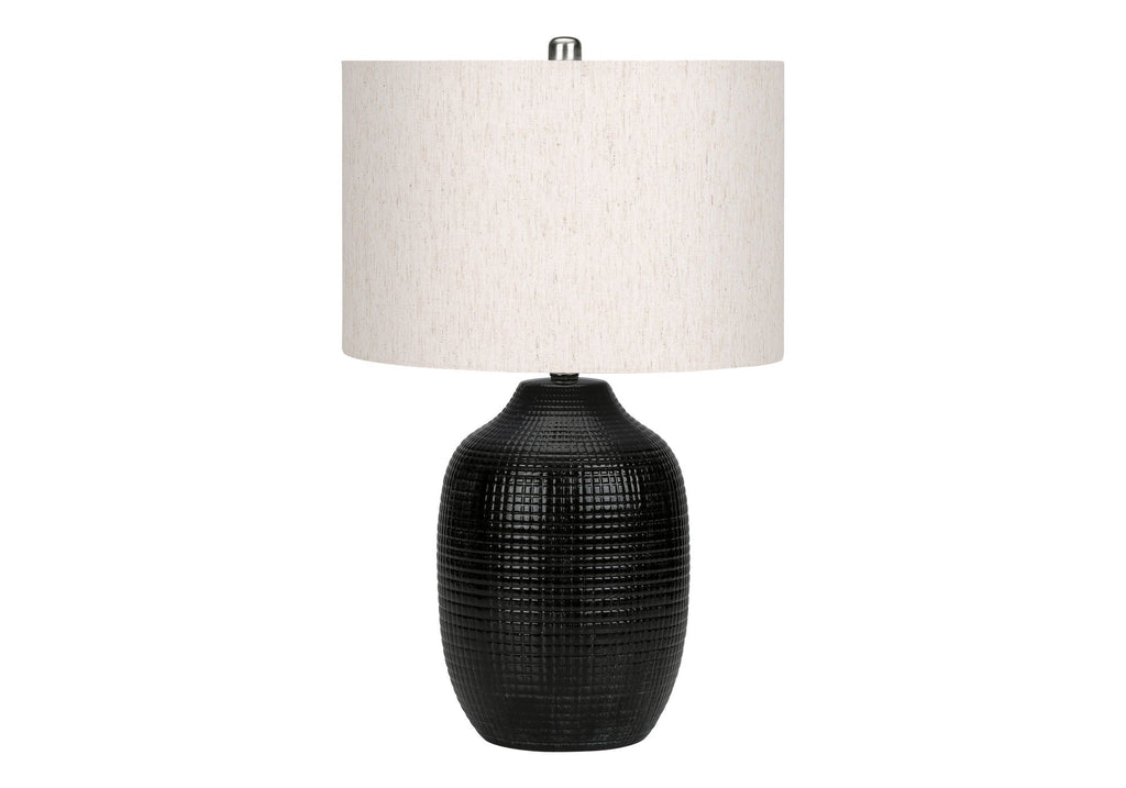 Lighting, Table Lamp, Ceramic, Contemporary - Black / Cream by Unique Piece Furniture