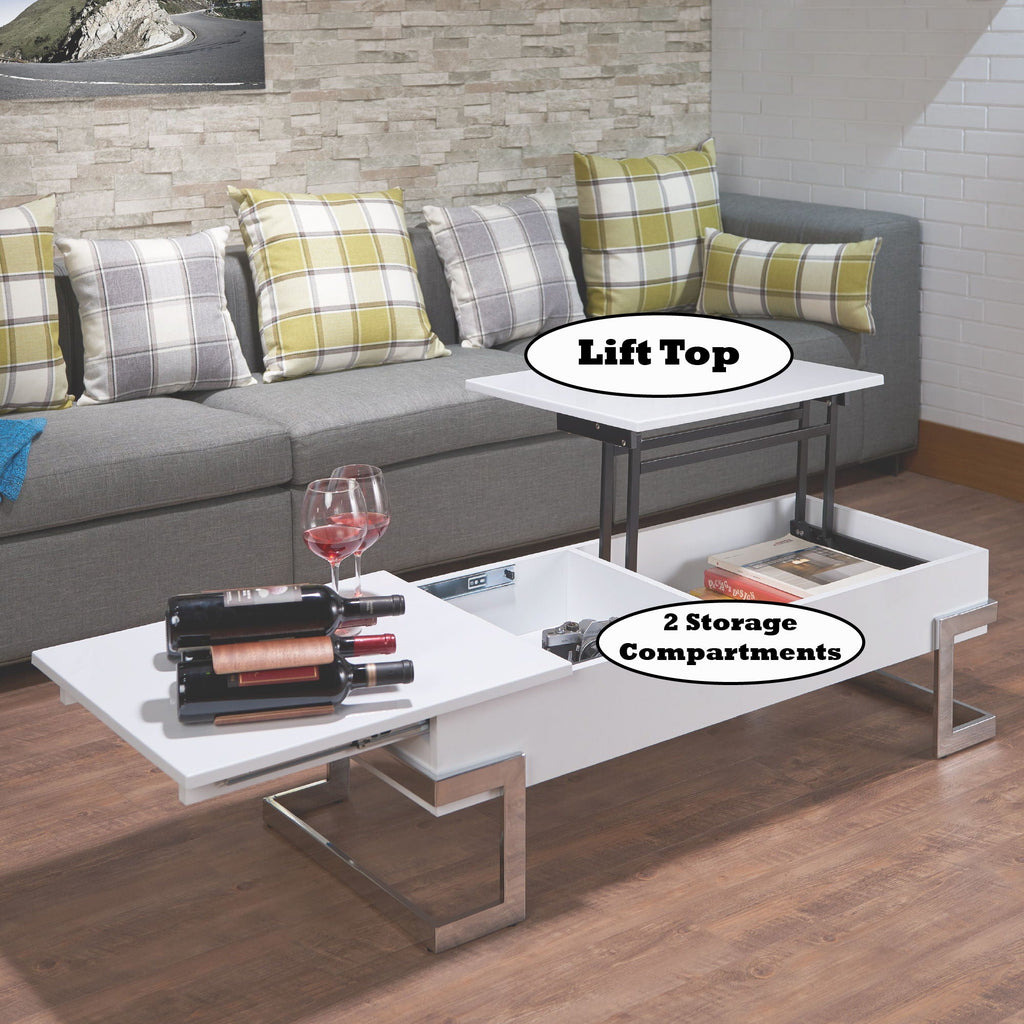 Calmam - High Gloss Coffee Table With Lift Top by Unique Piece Furniture