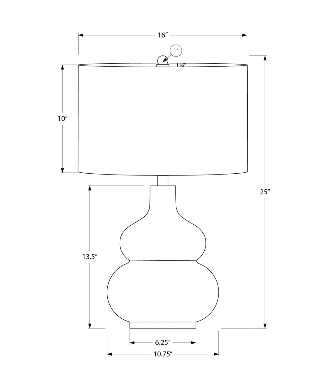 Lighting, Table Lamp, Contemporary - Cream by Unique Piece Furniture