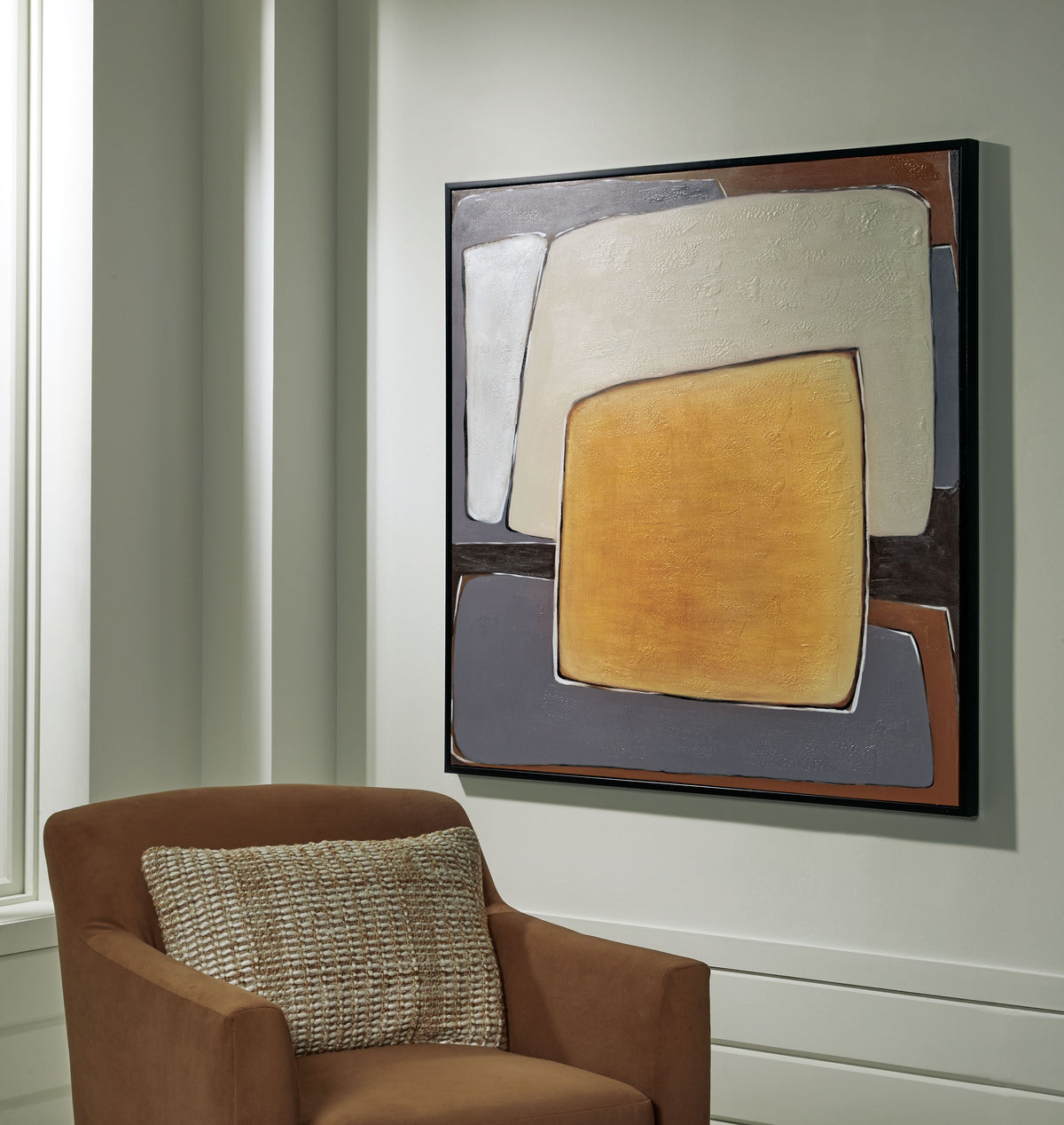 Actman - Wall Art - Cream / Brown / Gray by Unique Piece Furniture