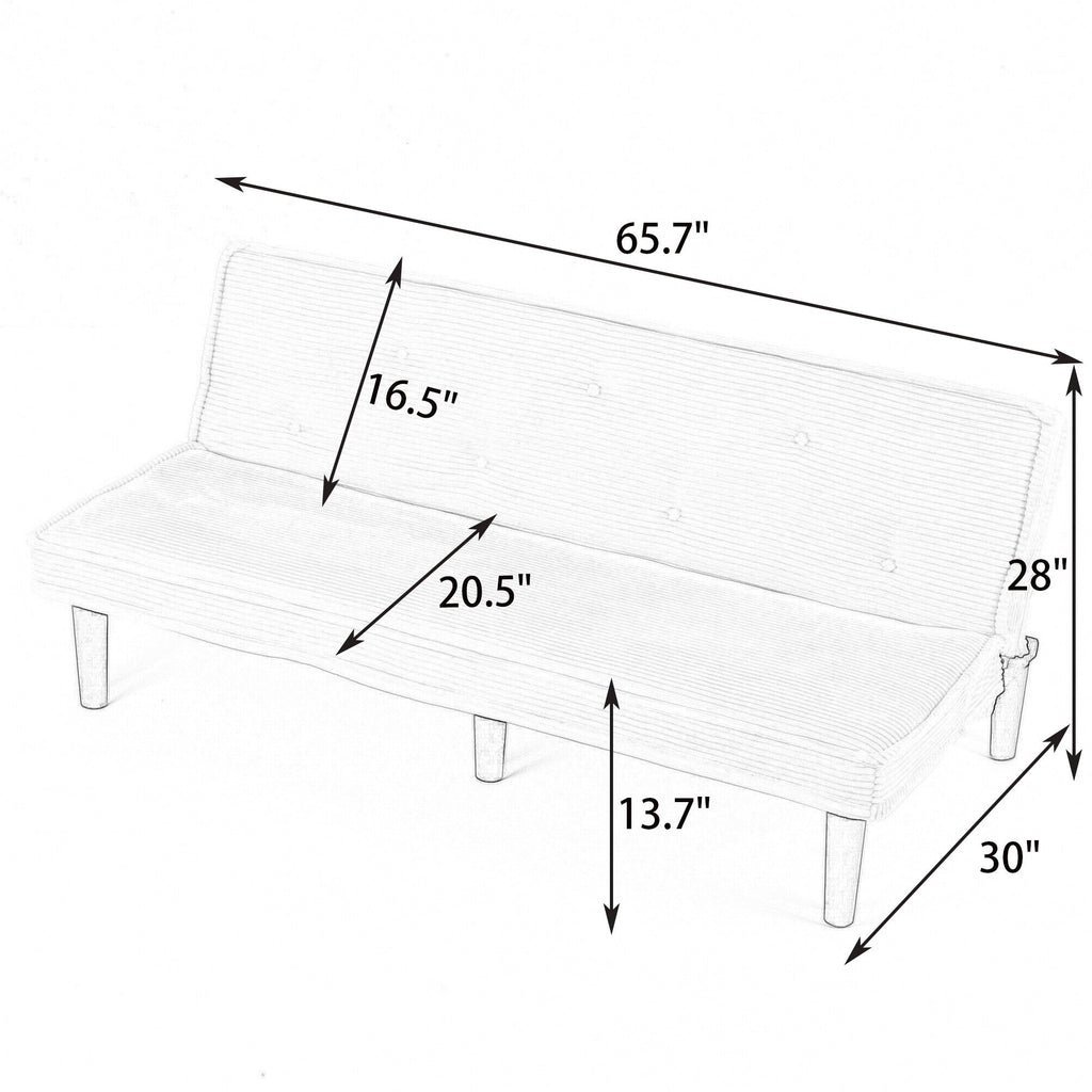 Versatile Sofa Bed With Solid Wood Frame by Unique Piece Furniture