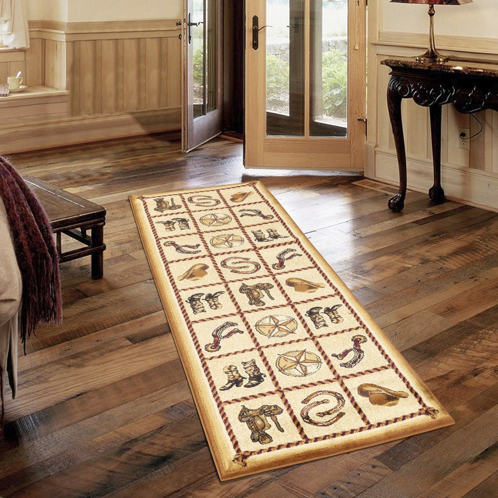 Tribes - 5'3" X 7'3" Southwest Area Rug - Beige by Unique Piece Furniture