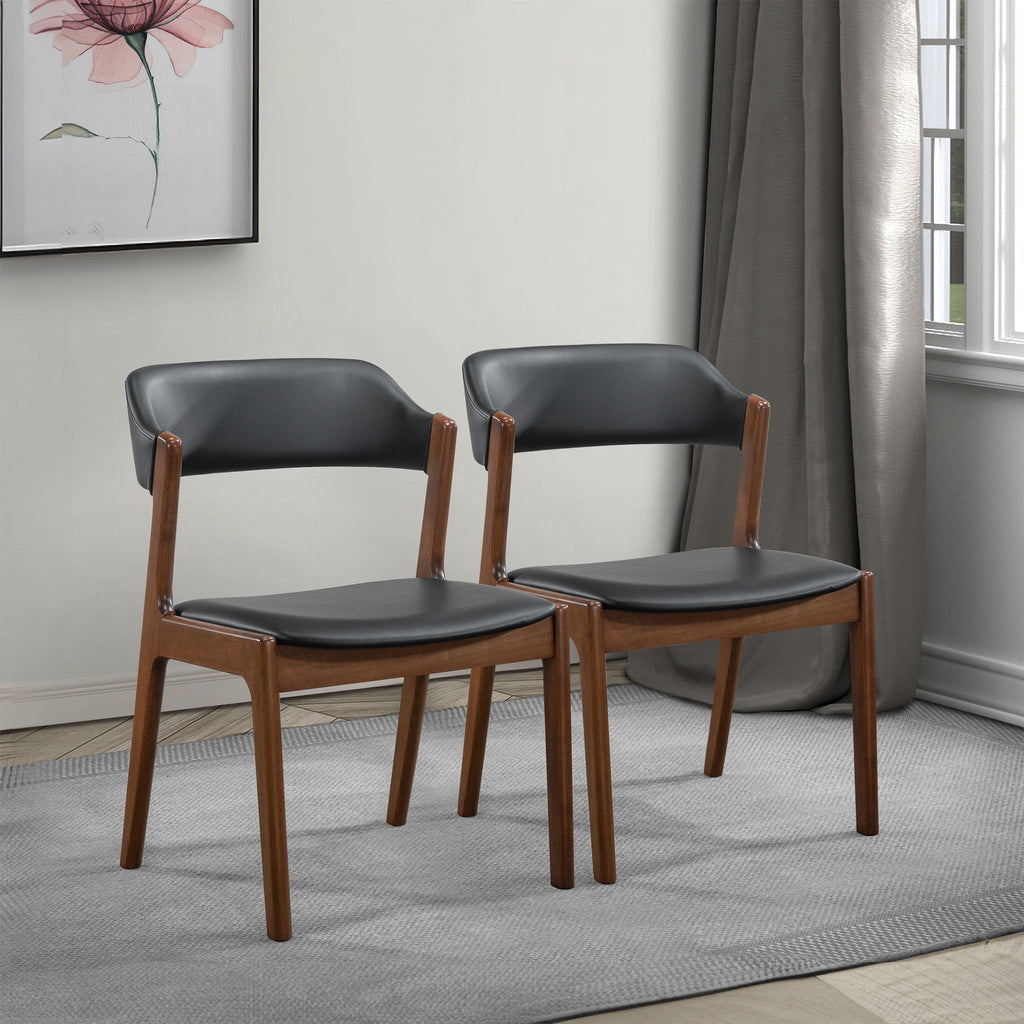 Enzo - Dining Chair (Set of 2) - Black / Brown by Unique Piece Furniture
