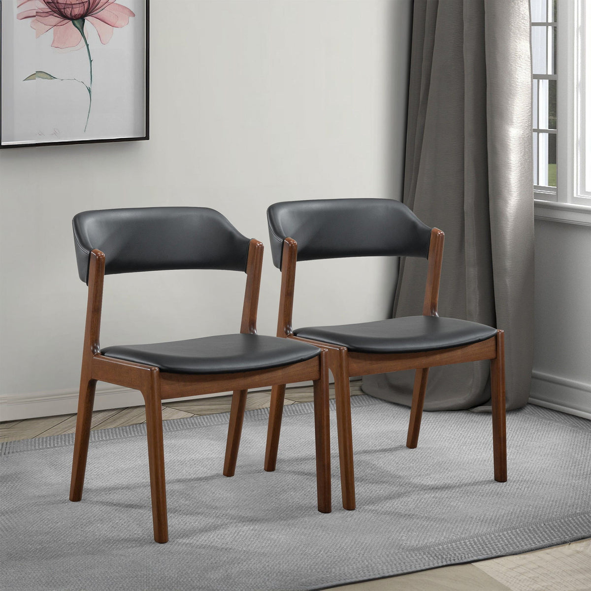 Enzo - Dining Chair (Set of 2) - Black / Brown by Unique Piece Furniture