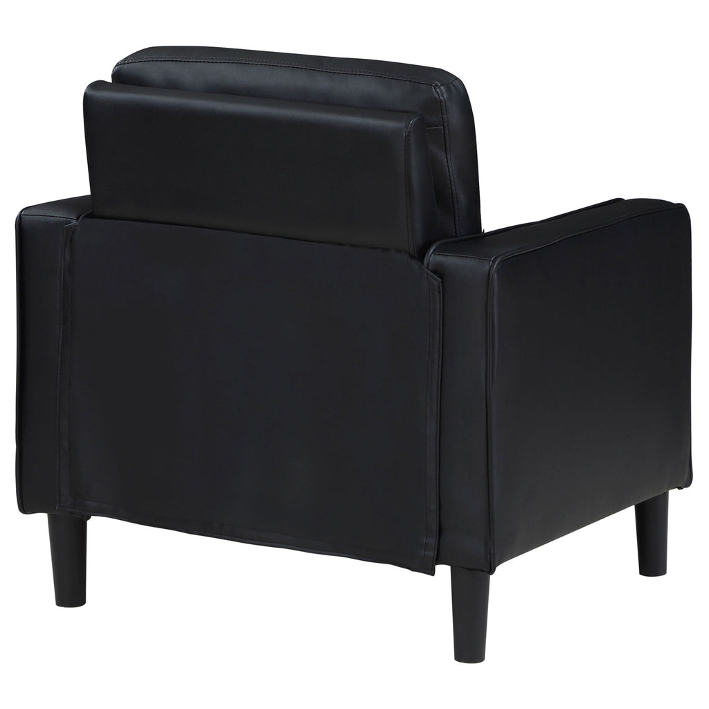 Ruth Upholstered Track Arm Accent Chair Black by Unique Piece Furniture