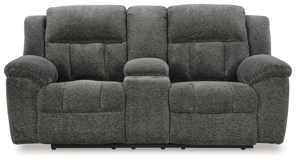 Frohn - Dbl Reclining Loveseat With Console by Unique Piece Furniture