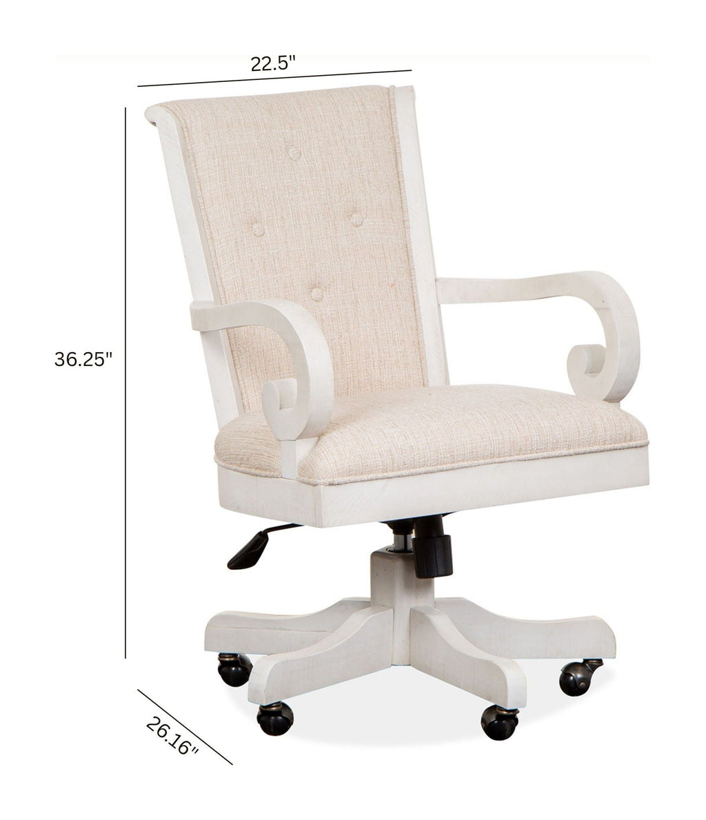 Bronwyn - Fully Upholstered Swivel Chair - Alabaster by Unique Piece Furniture