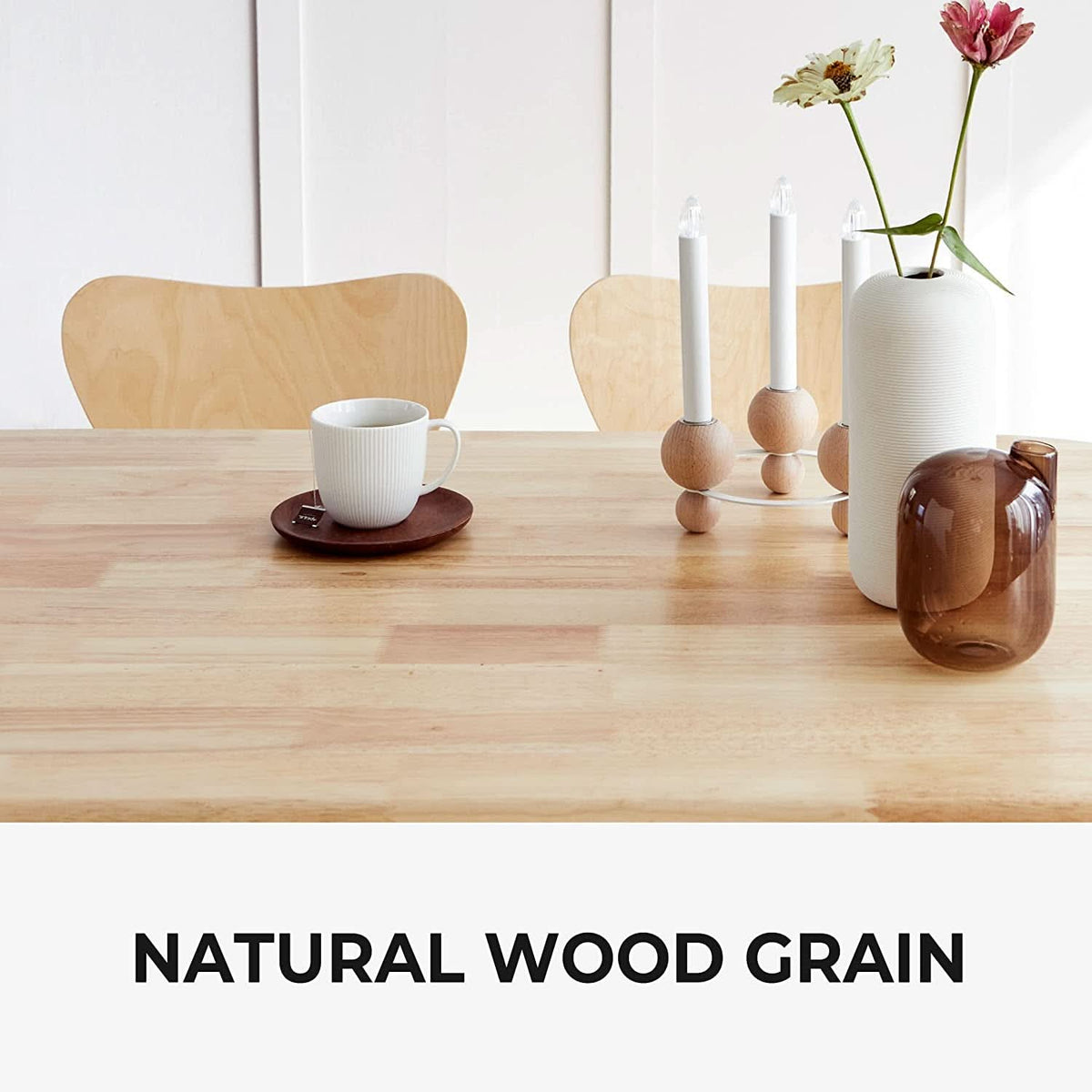 Mid Century Modern Solid Wood Rectangular Dining Table by ShipItFurniture