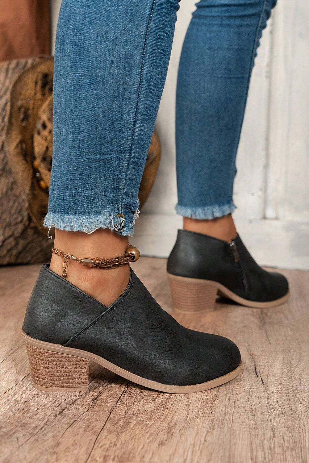 Coffee Suede Casual Ankle Boots by Wild and Free Boutique