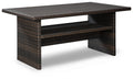 Easy Isle - RECT Multi-Use Table - Dark Brown / Beige by Unique Piece Furniture