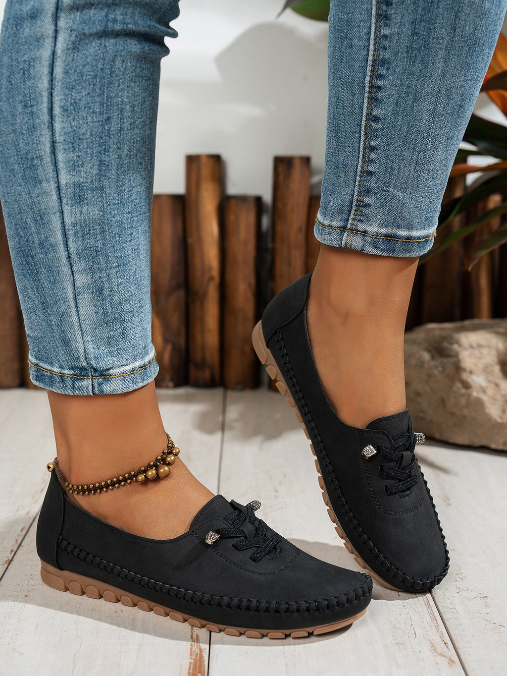 Women’s Comfortable PU Flat Shoes | Soft All-Matching Casual Flats by FitiqueFit