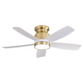 Flush Mount Ceiling Fan With LED Light 22W And Remote Control Blades / Body, DC Motor by Unique Piece Furniture