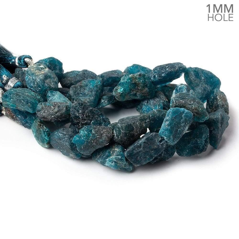 13x10mm Matte Neon Apatite Natural Crystals 7.5 inch 11 beads by The Bead Traders