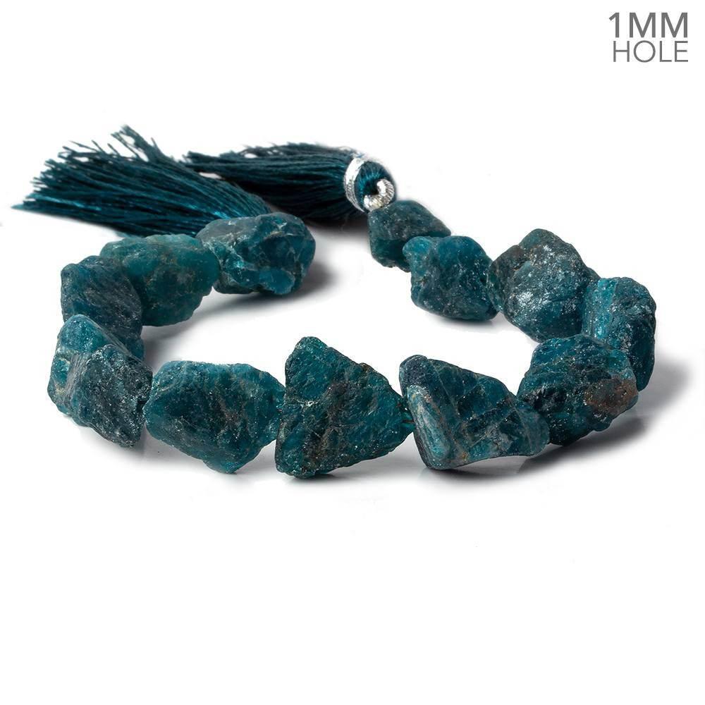 13x10mm Matte Neon Apatite Natural Crystals 7.5 inch 11 beads by The Bead Traders
