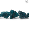 13x10mm Matte Neon Apatite Natural Crystals 7.5 inch 11 beads by The Bead Traders