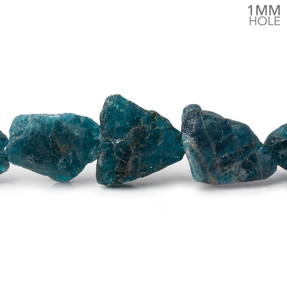 13x10mm Matte Neon Apatite Natural Crystals 7.5 inch 11 beads by The Bead Traders