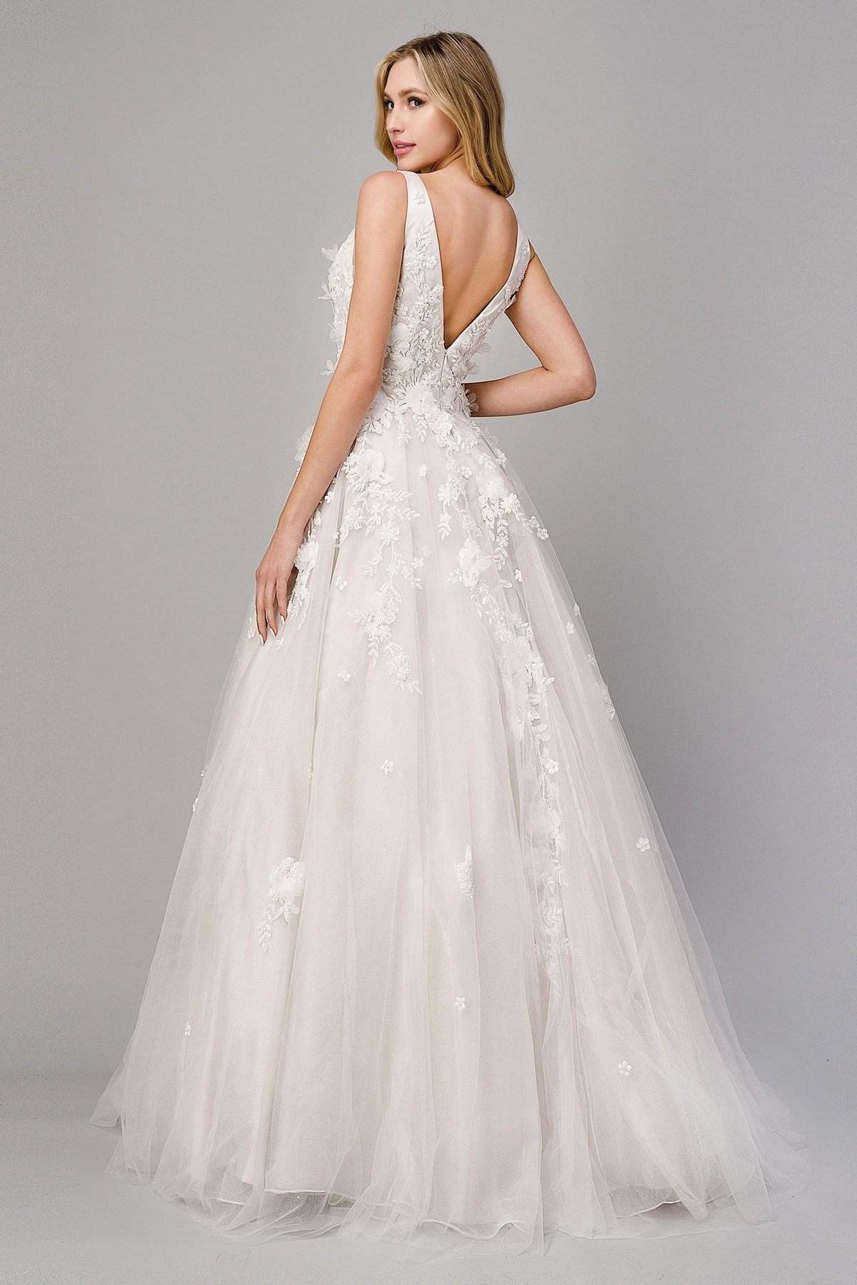 Andrea & Leo A1028W Gardenia A-Line Wedding Gown by DiscountDressShop