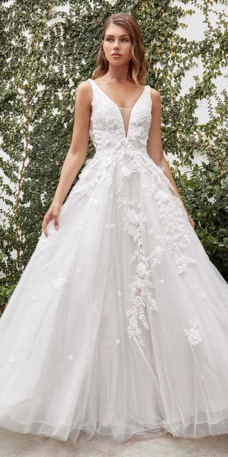 Andrea & Leo A1028W Gardenia A-Line Wedding Gown by DiscountDressShop