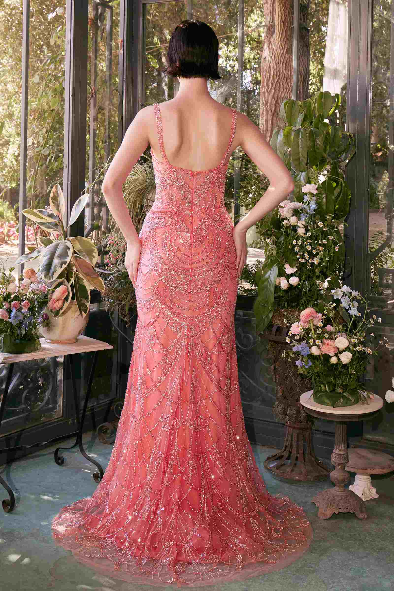 Andrea & Leo A1363 Dress Fitted Beaded Evening Gown by DiscountDressShop