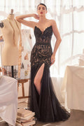 Andrea & Leo A1388 Dress Sequin Floral Mermaid Gown by DiscountDressShop