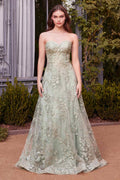 Andrea & Leo A1446 Dress Floral Lace Gown With A Cape by DiscountDressShop