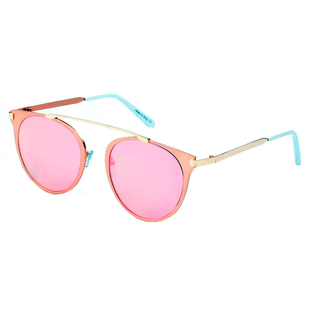 FRISCO | Modern Horn Rimmed Metal Frame Round Sunglasses by Cramilo Eyewear