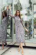 YULIA SHIRRED DRESS IN PAISLEY PRINT by profile-nyc