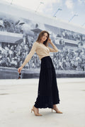 EYELET SKIRT IN WHITE by profile-nyc