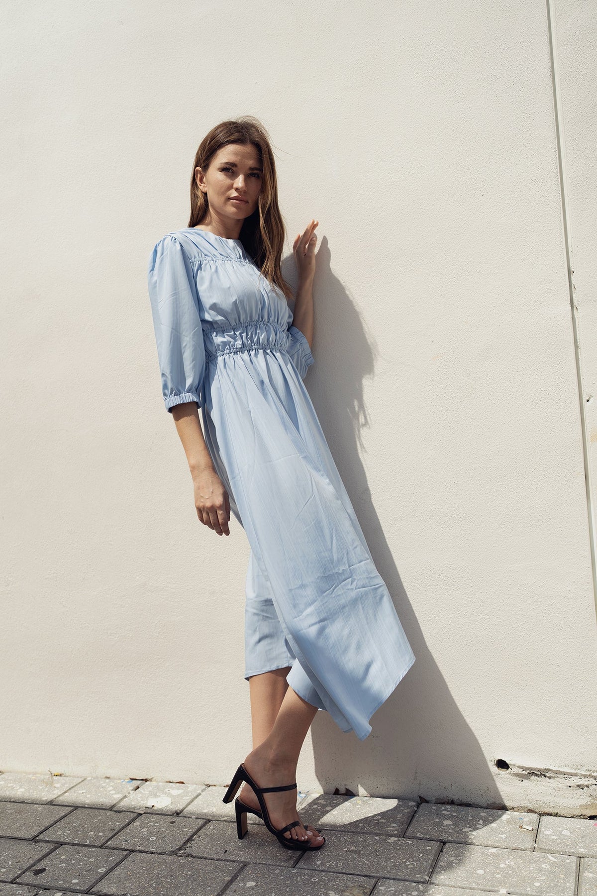 SKY SMOCKING DRESS by profile-nyc