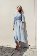 SKY SMOCKING DRESS by profile-nyc