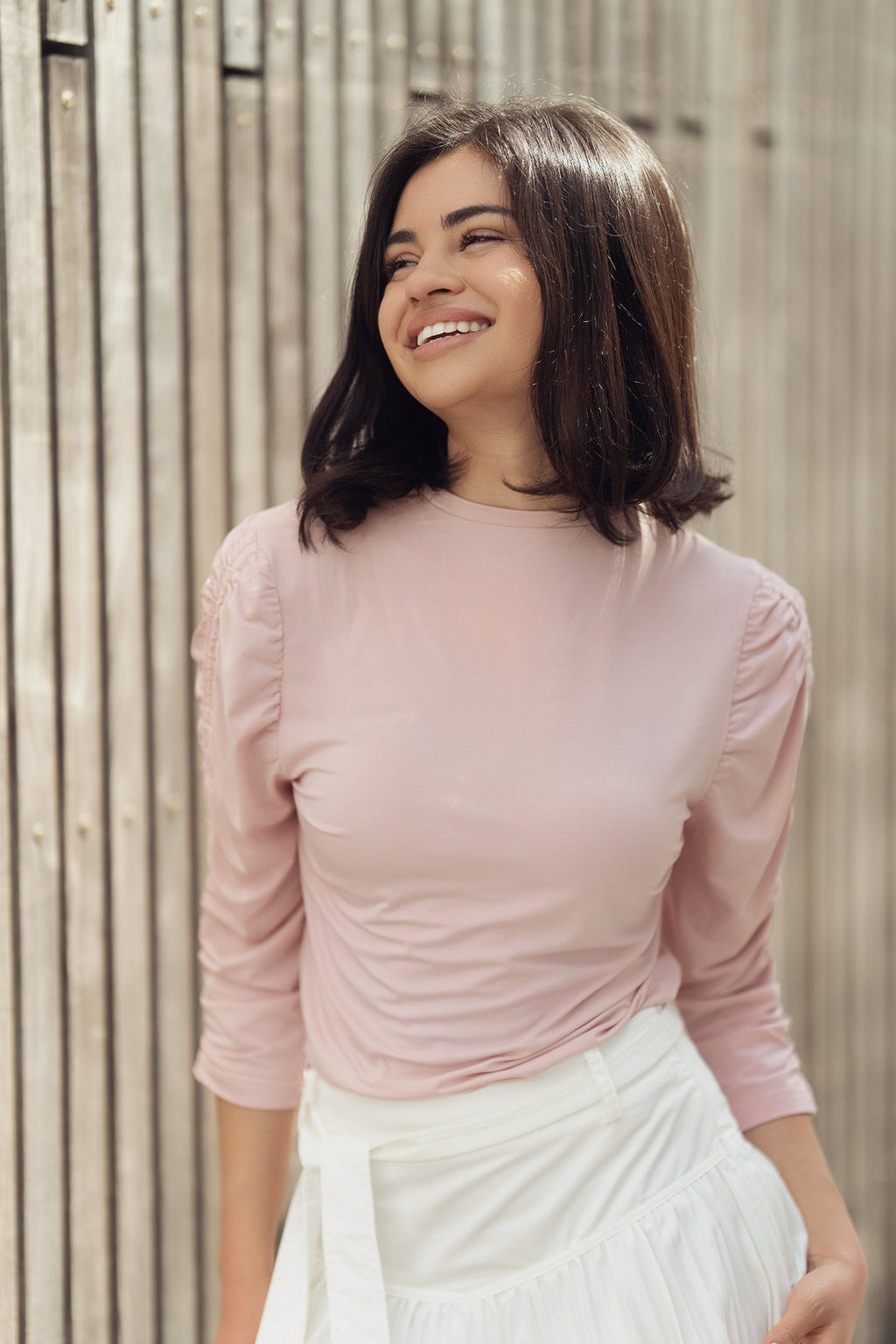 MODAL RUCHED T SHIRT by profile-nyc