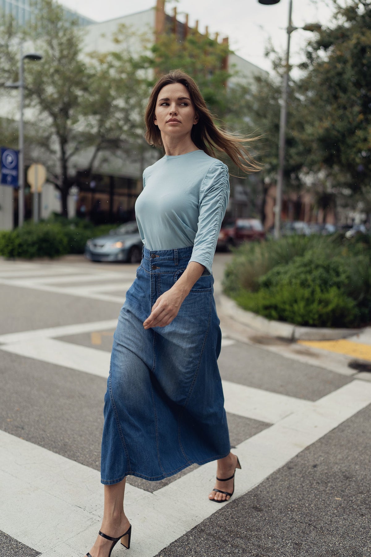 MODAL RUCHED T SHIRT by profile-nyc