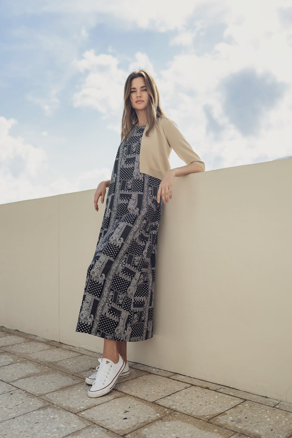 PAISLEY JUMPER IN NAVY by profile-nyc
