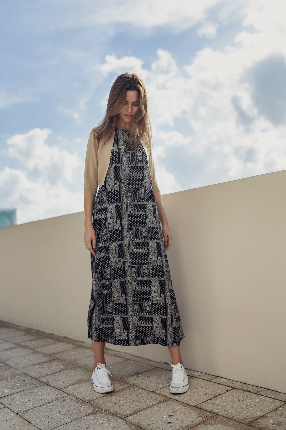 PAISLEY JUMPER IN NAVY by profile-nyc