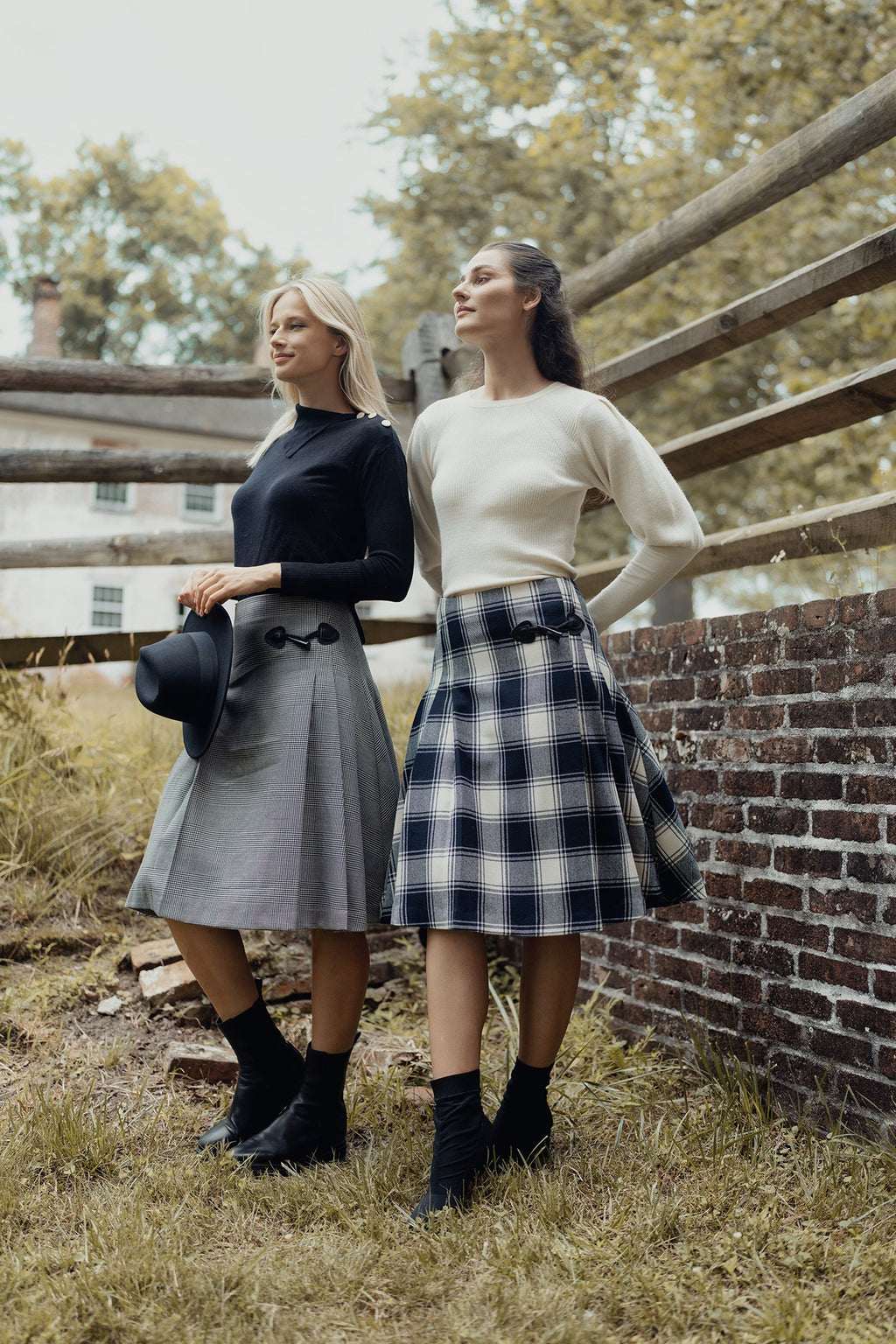 WOOL PLAID KILT SKIRT by profile-nyc