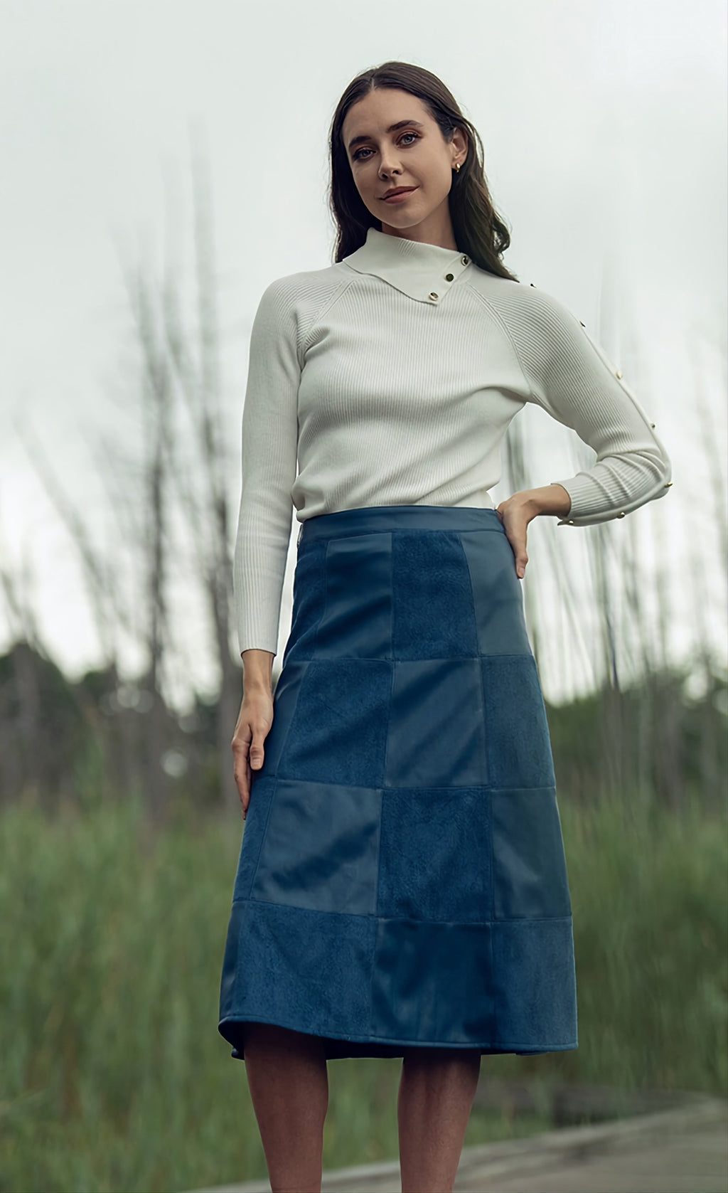 LEATHER SUEDE SKIRT by profile-nyc
