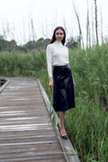 LEATHER SUEDE SKIRT by profile-nyc