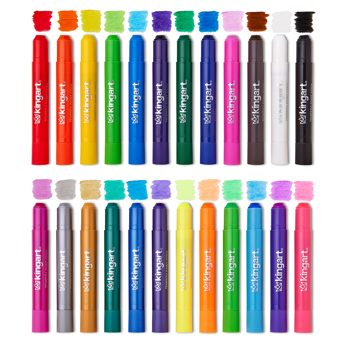 Tempera Paint Thin Sticks, 24 Colors by KINGART
