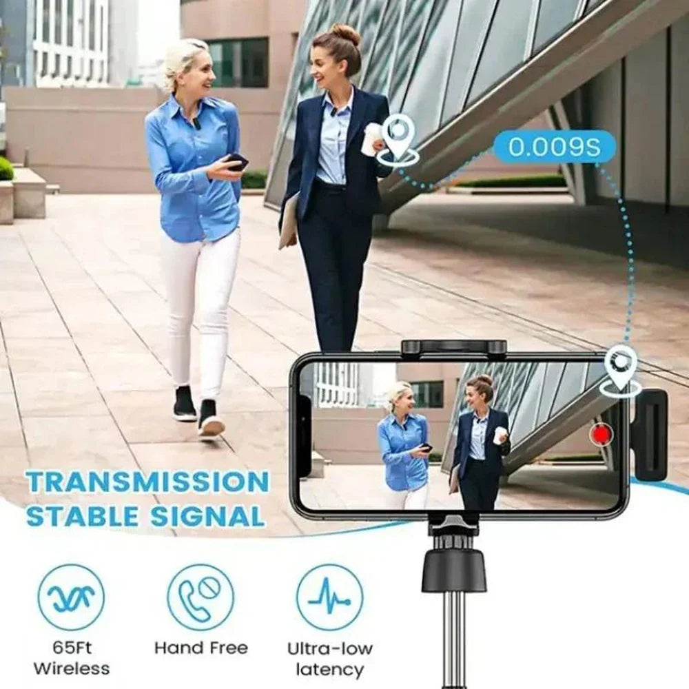 Wireless Lavalier Microphone Mini Clip On Mic With Charging Case Compatible With iPhone Android Live Streaming Video Recording Vlog by FLIPSTYLEZLLC